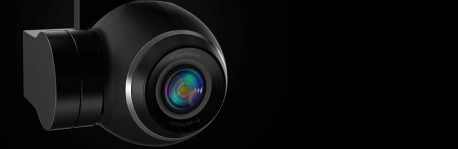 Hier ein Blick auf die stabilisierte 4k-Kamera vom PowerEgg