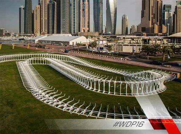 Die Strecke des World Drone Prix in Dubai 2016