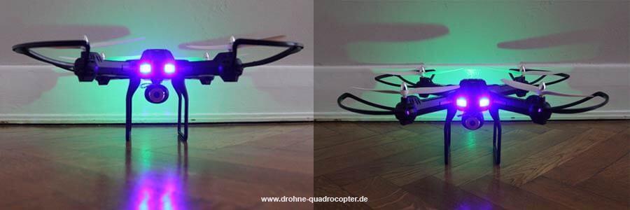 JJRC H28C Quadrocopter / Drohne von GearBest - so sieht der Copter mit LED-Beleuchtung aus