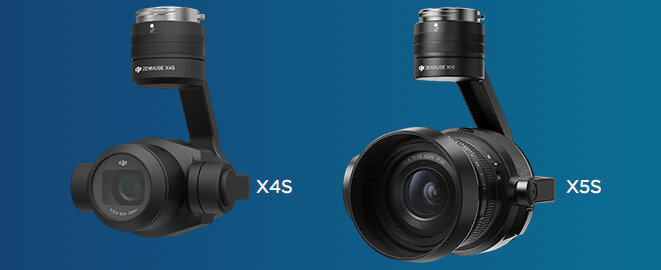 Die X4S und X5S Kameras des DJI Inspire 2 Quadrocopters