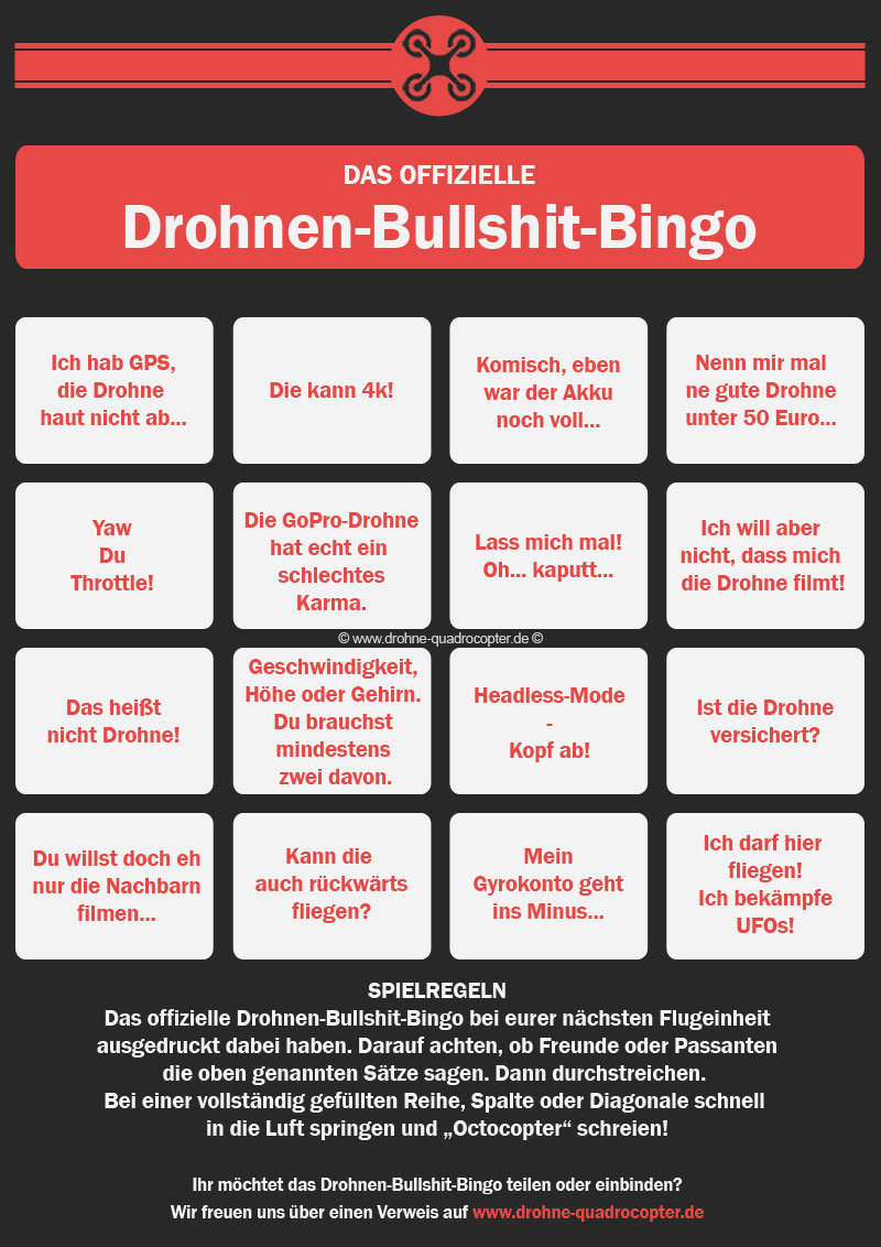 Das Drohnen-Bullshit-Bingo - www.drohne-quadrocopter.de