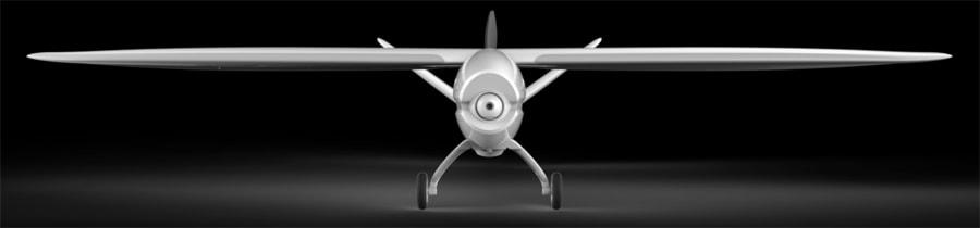 Frontansicht der Yuneec Firebird FPV Drohne